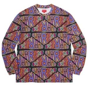 Supreme Perspective All‑Over Logo LS Shirt FW20 Medium